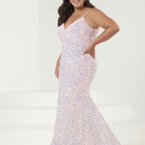 Christina Wu Pink Sequin Prom Dress